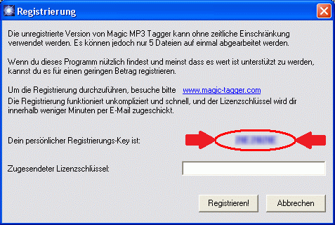 Screenshot 1 des Magic Tagger Lizenzschlüssels
